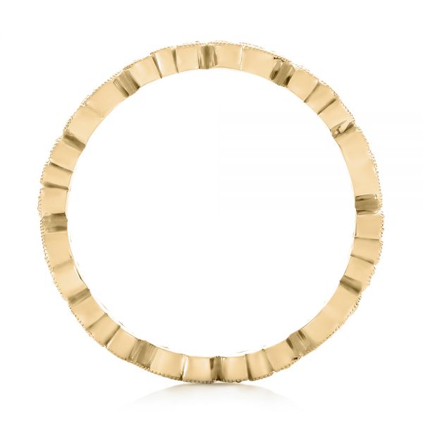 18k Yellow Gold 18k Yellow Gold Organic Diamond Stackable Eternity Band - Front View - 101929