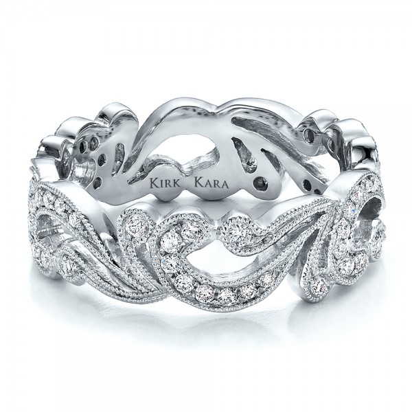 ... Women's Wedding Rings â€º Filigree and Diamond Women's Eternity Band