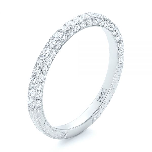 Pave Diamond Hand Engraved Wedding Band - reference design