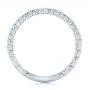 18k White Gold 18k White Gold Pave Diamond Hand Engraved Wedding Band - Front View -  102507 - Thumbnail