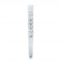 14k White Gold Pave Diamond Hand Engraved Wedding Band - Side View -  102507 - Thumbnail