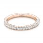 14k Rose Gold 14k Rose Gold Pave Diamond Wedding Band - Flat View -  102559 - Thumbnail