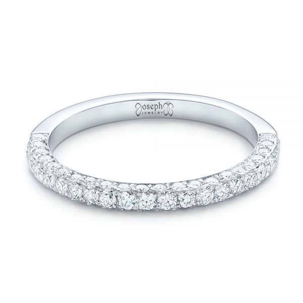 18K White Gold Pave Ring Setting #JS1209W18