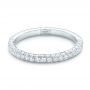 18k White Gold 18k White Gold Pave Diamond Wedding Band - Flat View -  102559 - Thumbnail