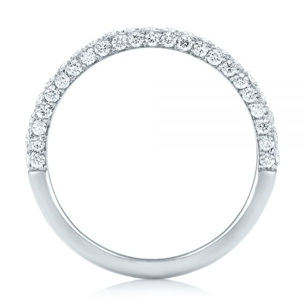  Platinum Platinum Pave Diamond Wedding Band - Front View -  102559