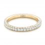 18k Yellow Gold 18k Yellow Gold Pave Diamond Wedding Band - Flat View -  102559 - Thumbnail