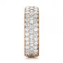 14k Rose Gold 14k Rose Gold Pave Diamond Women's Anniversary Band - Side View -  104137 - Thumbnail