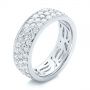  Platinum Platinum Pave Diamond Women's Anniversary Band - Three-Quarter View -  104137 - Thumbnail