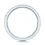 18k White Gold Pave Diamond Women's Anniversary Band - Front View -  104137 - Thumbnail