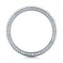 18k White Gold Pave Diamond Women's Anniversary Band - Front View -  104157 - Thumbnail