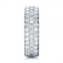 18k White Gold Pave Diamond Women's Anniversary Band - Side View -  104137 - Thumbnail