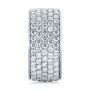 18k White Gold Pave Diamond Women's Anniversary Band - Side View -  104157 - Thumbnail