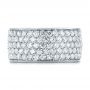 18k White Gold Pave Diamond Women's Anniversary Band - Top View -  104157 - Thumbnail