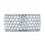 18k White Gold Pave Diamond Women's Anniversary Band - Top View -  104157 - Thumbnail