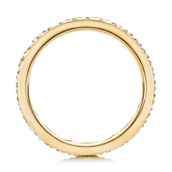 18k Yellow Gold 18k Yellow Gold Pave Diamond Women's Anniversary Band - Front View -  104137