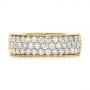 18k Yellow Gold 18k Yellow Gold Pave Diamond Women's Anniversary Band - Top View -  104137 - Thumbnail