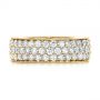 18k Yellow Gold 18k Yellow Gold Pave Diamond Women's Anniversary Band - Top View -  104137 - Thumbnail