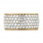 18k Yellow Gold 18k Yellow Gold Pave Diamond Women's Anniversary Band - Top View -  104157 - Thumbnail