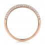 14k Rose Gold 14k Rose Gold Pave Set Diamond Wedding Band - Front View -  100407 - Thumbnail