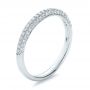  Platinum Platinum Pave Set Diamond Wedding Band - Three-Quarter View -  100407 - Thumbnail