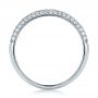 18k White Gold 18k White Gold Pave Set Diamond Wedding Band - Front View -  100407 - Thumbnail