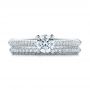  Platinum Platinum Pave Set Diamond Wedding Band - Top View -  100407 - Thumbnail