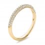 18k Yellow Gold 18k Yellow Gold Pave Set Diamond Wedding Band - Three-Quarter View -  100407 - Thumbnail