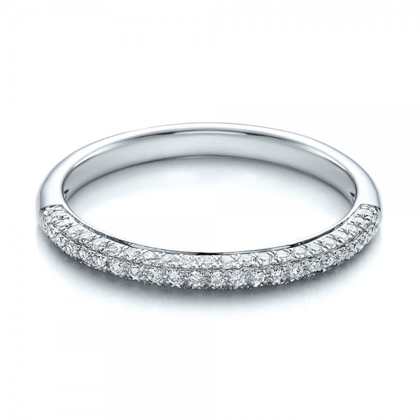 ... Jewelry â€º Women's Wedding Rings â€º Pave Set Diamond Wedding Band