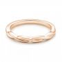 18k Rose Gold 18k Rose Gold Petite Twist Wedding Band - Flat View -  102703 - Thumbnail