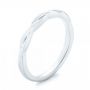 18k White Gold 18k White Gold Petite Twist Wedding Band - Three-Quarter View -  102703 - Thumbnail