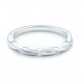 18k White Gold 18k White Gold Petite Twist Wedding Band - Flat View -  102703 - Thumbnail