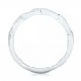 14k White Gold Petite Twist Wedding Band - Front View -  102703 - Thumbnail