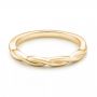 18k Yellow Gold 18k Yellow Gold Petite Twist Wedding Band - Flat View -  102703 - Thumbnail