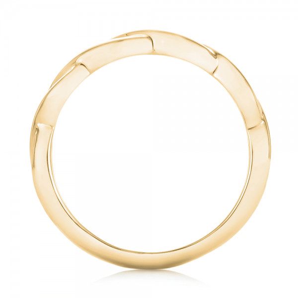 18k Yellow Gold 18k Yellow Gold Petite Twist Wedding Band - Front View - 102703