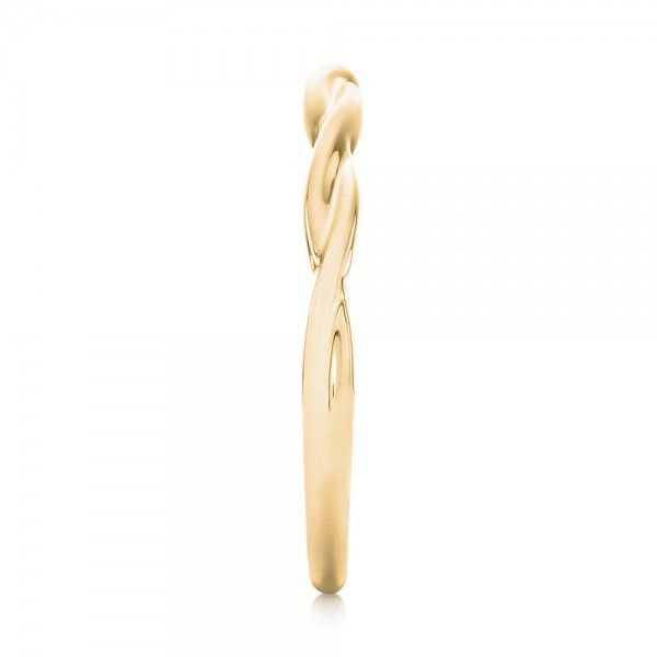 18k Yellow Gold 18k Yellow Gold Petite Twist Wedding Band - Side View - 102703