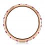 18k Rose Gold 18k Rose Gold Pink Sapphire Eternity Band With Matching Engagement Ring - Front View -  100000 - Thumbnail