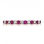 14k Rose Gold 14k Rose Gold Pink Sapphire Eternity Band With Matching Engagement Ring - Top View -  100000 - Thumbnail