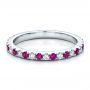  Platinum Platinum Pink Sapphire Eternity Band With Matching Engagement Ring - Flat View -  100000 - Thumbnail