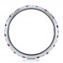  Platinum Platinum Pink Sapphire Eternity Band With Matching Engagement Ring - Front View -  100000 - Thumbnail