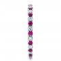  Platinum Platinum Pink Sapphire Eternity Band With Matching Engagement Ring - Side View -  100000 - Thumbnail