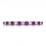  Platinum Platinum Pink Sapphire Eternity Band With Matching Engagement Ring - Top View -  100000 - Thumbnail