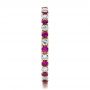 14k Yellow Gold 14k Yellow Gold Pink Sapphire Eternity Band With Matching Engagement Ring - Side View -  100000 - Thumbnail