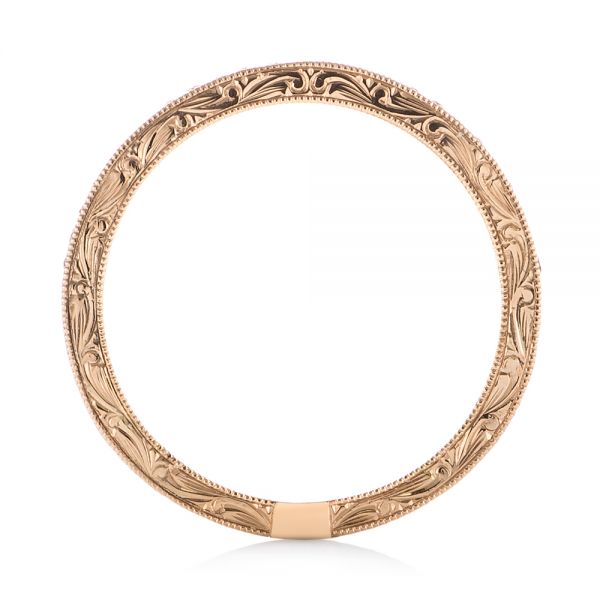 14k Rose Gold Pink Sapphire Wedding Band - Front View - 103431