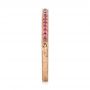 14k Rose Gold Pink Sapphire Wedding Band - Side View -  103431 - Thumbnail