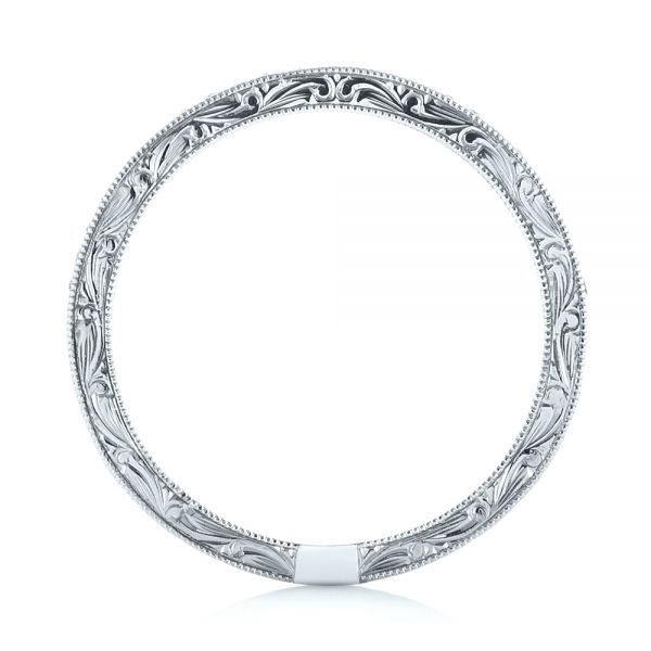 14k White Gold 14k White Gold Pink Sapphire Wedding Band - Front View - 103431