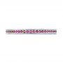 18k White Gold 18k White Gold Pink Sapphire Wedding Band - Top View -  103431 - Thumbnail