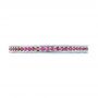 18k White Gold 18k White Gold Pink Sapphire Wedding Band - Top View -  103431 - Thumbnail