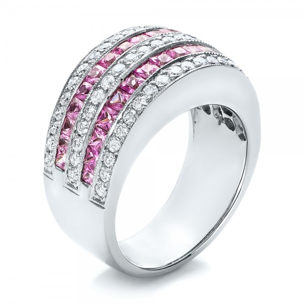 Pink Sapphire and Diamond Anniversary Band 101331 Seattle Bellevue
