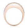 18k Rose Gold 18k Rose Gold Pink Sapphire And Diamond Anniversary Band - Front View -  101331 - Thumbnail