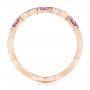 18k Rose Gold 18k Rose Gold Pink Sapphire And Diamond Anniversary Ring - Front View -  103626 - Thumbnail